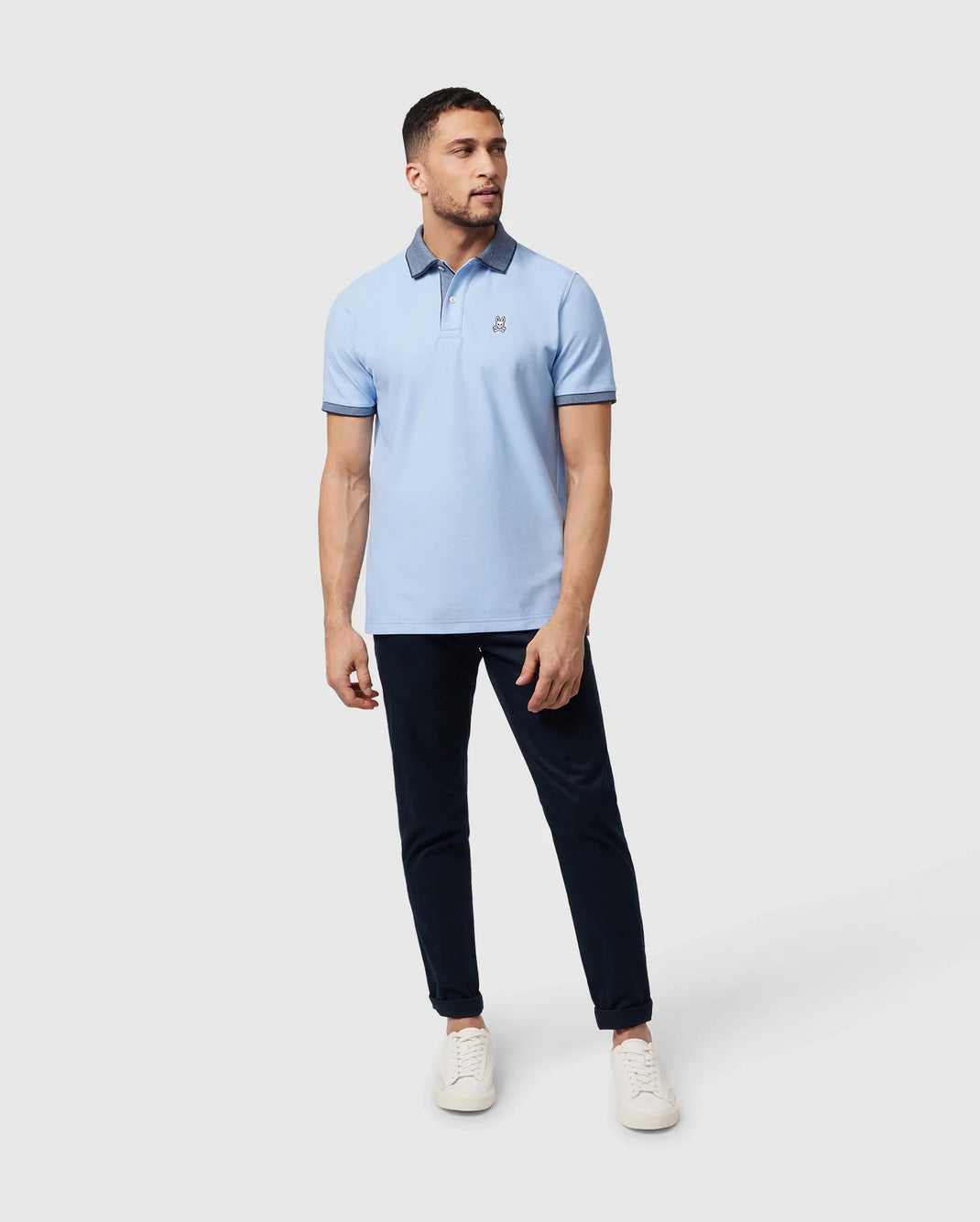 Polos Psycho Bunny Southport Pique Polo Shirt Serenity Homme | UPB-49764796